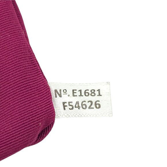 Coach Wristlet Pebble Leather Corner Zip Top Wallet Logo Hangtag Deep Berry E168 - Picture 10 of 12